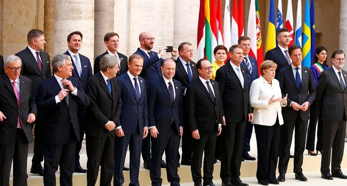 EU leaders sign new declaration on 60th anniversary of Rome treaty ...